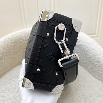 LV Side Trunk MM in Black Monogram Debossed Calfskin in SHW (Model: M21709)