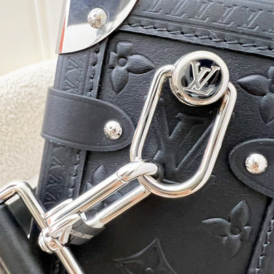 LV Side Trunk MM in Black Monogram Debossed Calfskin in SHW (Model: M21709)
