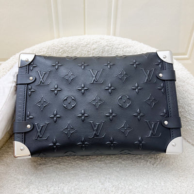 LV Side Trunk MM in Black Monogram Debossed Calfskin in SHW (Model: M21709)