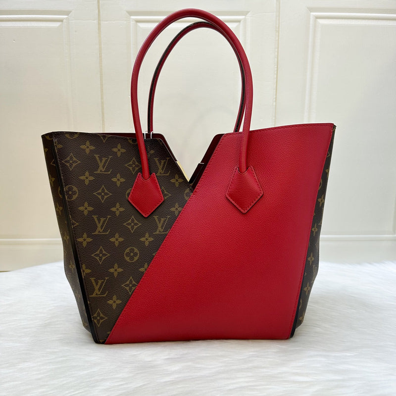 Louis Vuitton LV Kimono Tote Bag in Monogram Canvas, Red Leather and GHW