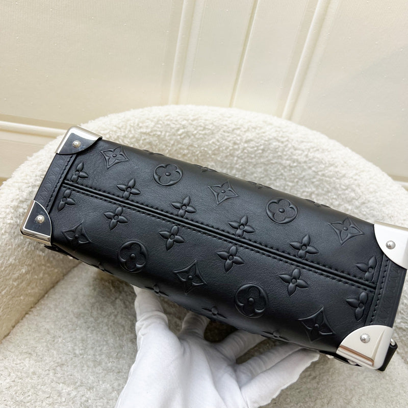 LV Side Trunk MM in Black Monogram Debossed Calfskin in SHW (Model: M21709)