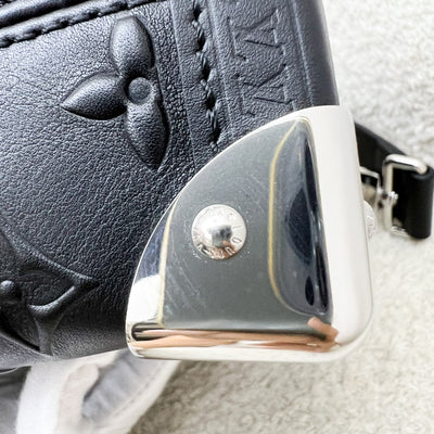 LV Side Trunk MM in Black Monogram Debossed Calfskin in SHW (Model: M21709)