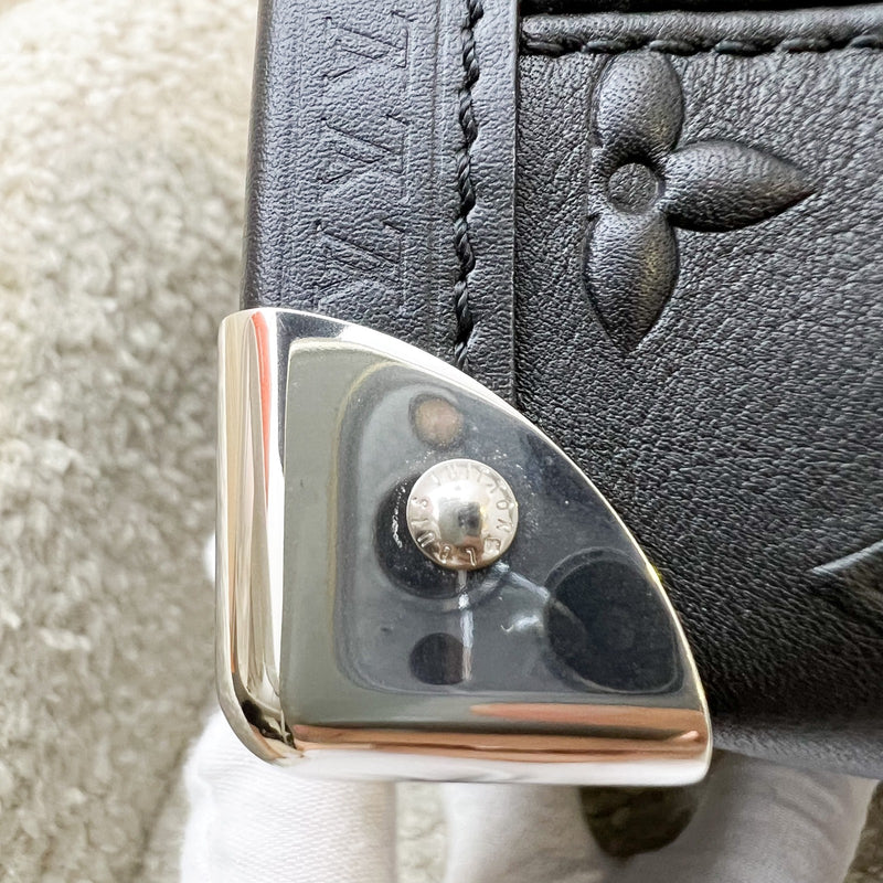 LV Side Trunk MM in Black Monogram Debossed Calfskin in SHW (Model: M21709)