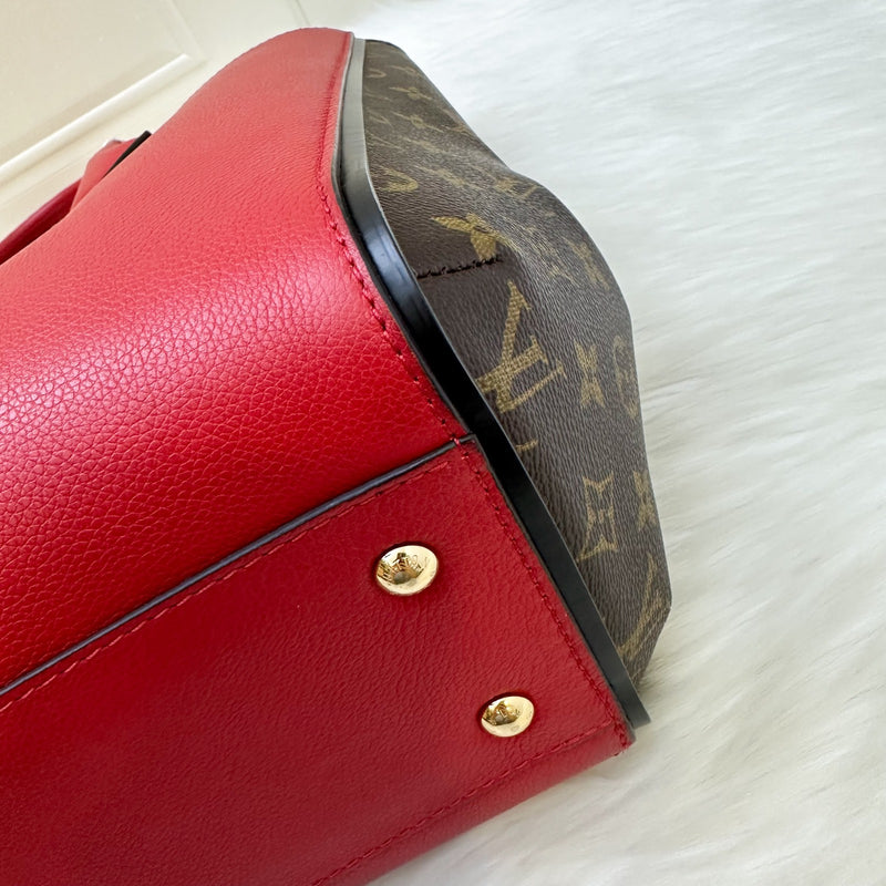 Louis Vuitton LV Kimono Tote Bag in Monogram Canvas, Red Leather and GHW