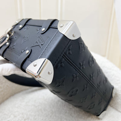 LV Side Trunk MM in Black Monogram Debossed Calfskin in SHW (Model: M21709)