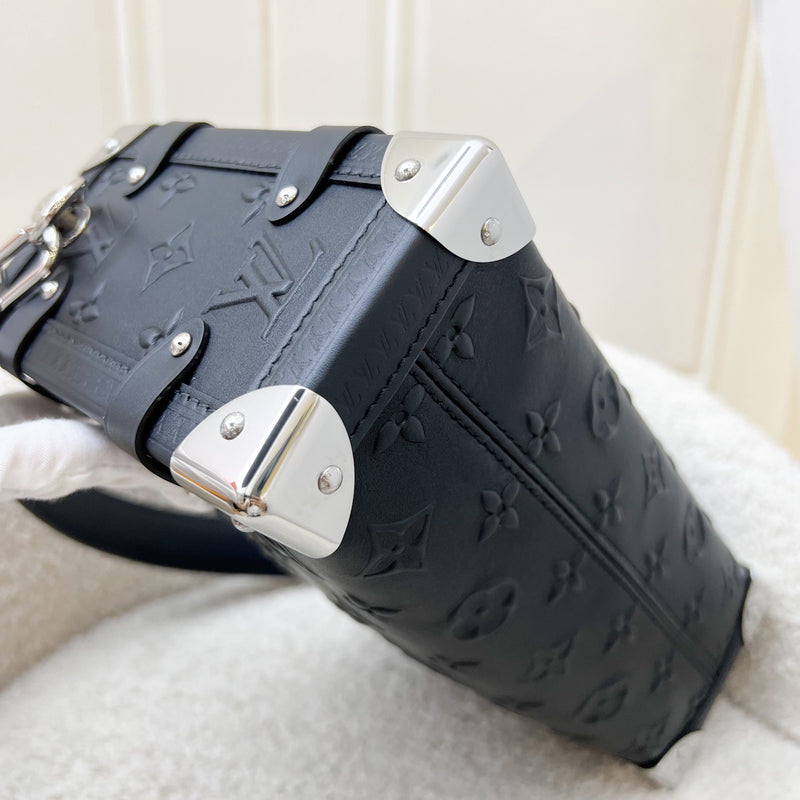 LV Side Trunk MM in Black Monogram Debossed Calfskin in SHW (Model: M21709)