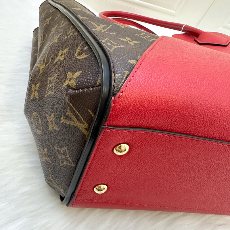 Louis Vuitton LV Kimono Tote Bag in Monogram Canvas, Red Leather and GHW