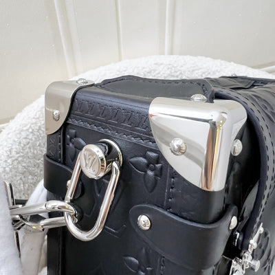 LV Side Trunk MM in Black Monogram Debossed Calfskin in SHW (Model: M21709)