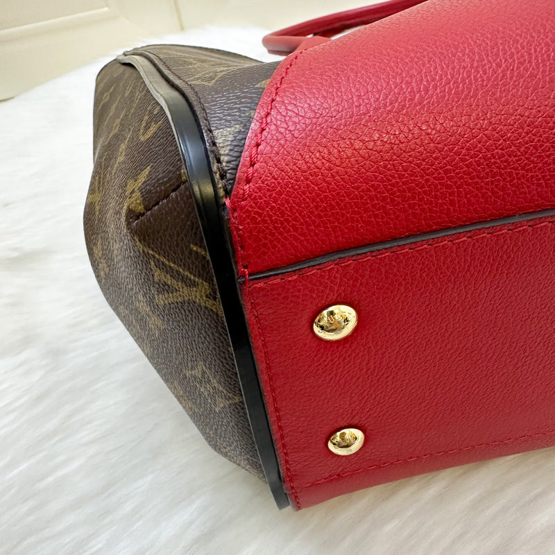 Louis Vuitton LV Kimono Tote Bag in Monogram Canvas, Red Leather and GHW