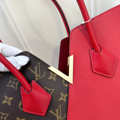 Louis Vuitton LV Kimono Tote Bag in Monogram Canvas, Red Leather and GHW