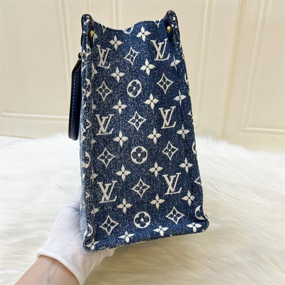 LV Onthego MM in Ombre Blue Denim and GHW