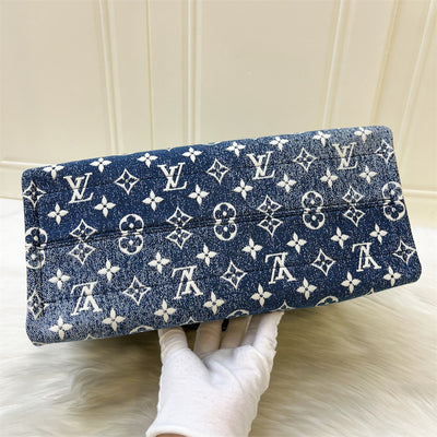 LV Onthego MM in Ombre Blue Denim and GHW