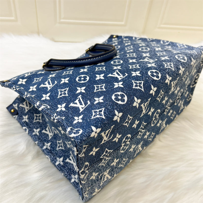 LV Onthego MM in Ombre Blue Denim and GHW