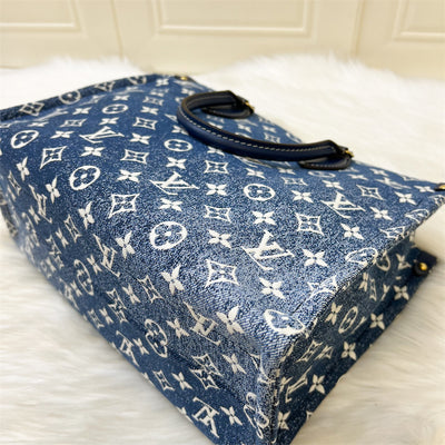 LV Onthego MM in Ombre Blue Denim and GHW