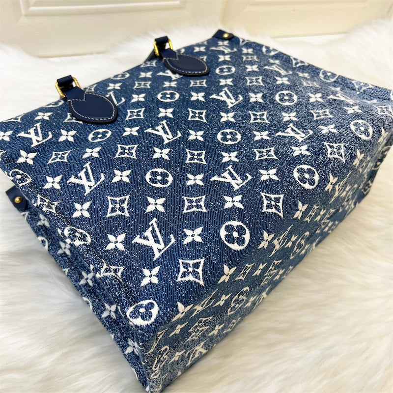 LV Onthego MM in Ombre Blue Denim and GHW