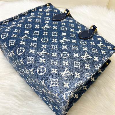 LV Onthego MM in Ombre Blue Denim and GHW