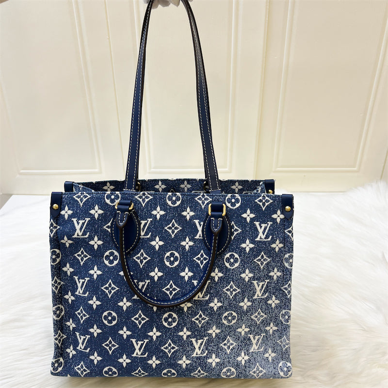 LV Onthego MM in Ombre Blue Denim and GHW