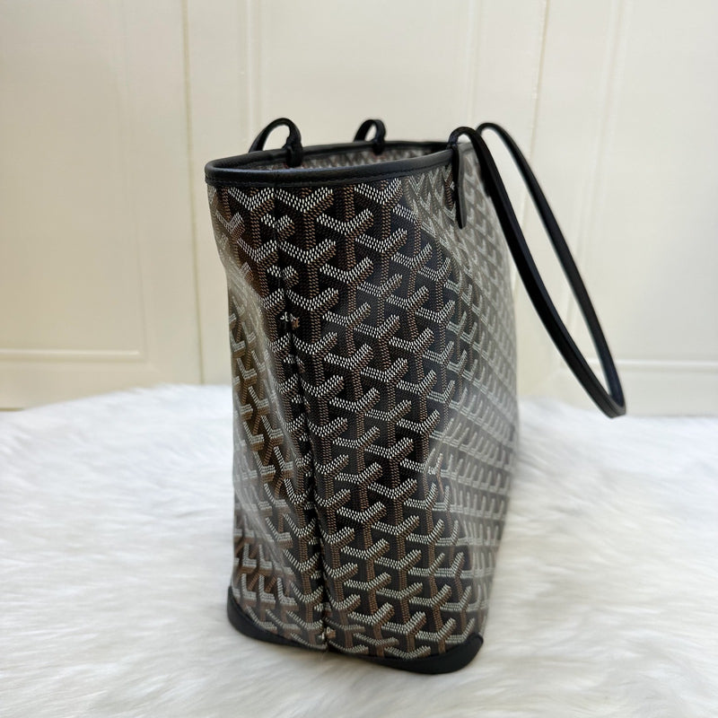 Goyard Artois MM Tote in Black Signature Goyardine Canvas