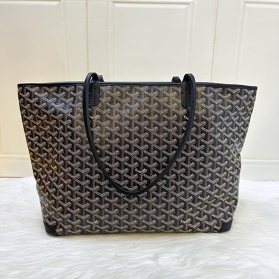 Goyard Artois MM Tote in Black Signature Goyardine Canvas