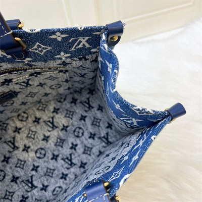 LV Onthego MM in Ombre Blue Denim and GHW