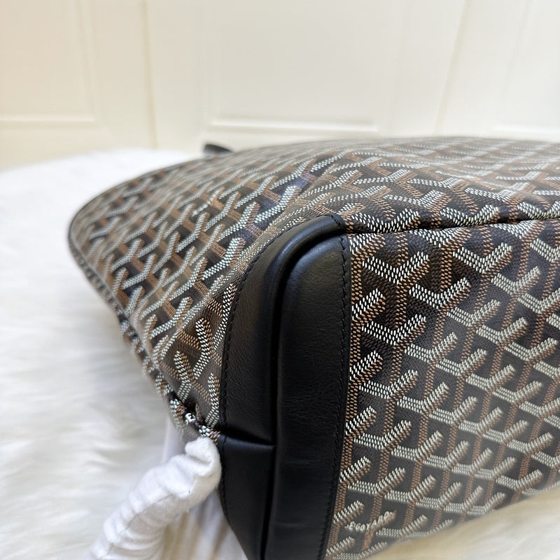 Goyard Artois MM Tote in Black Signature Goyardine Canvas