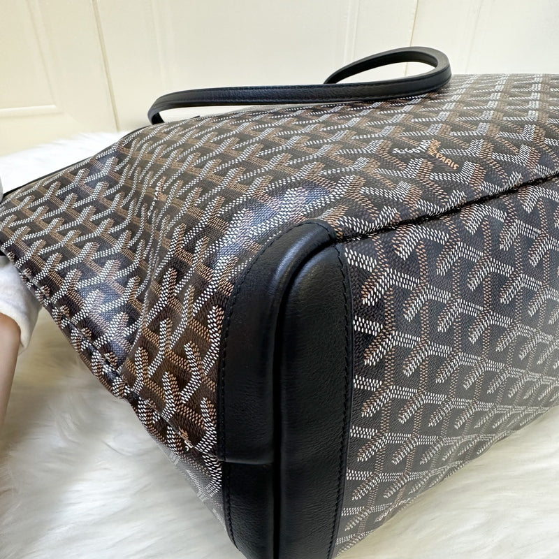 Goyard Artois MM Tote in Black Signature Goyardine Canvas