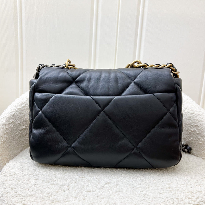 Chanel 19 Small Flap in Black Lambskin and 3-tone HW (Model: AS1160)