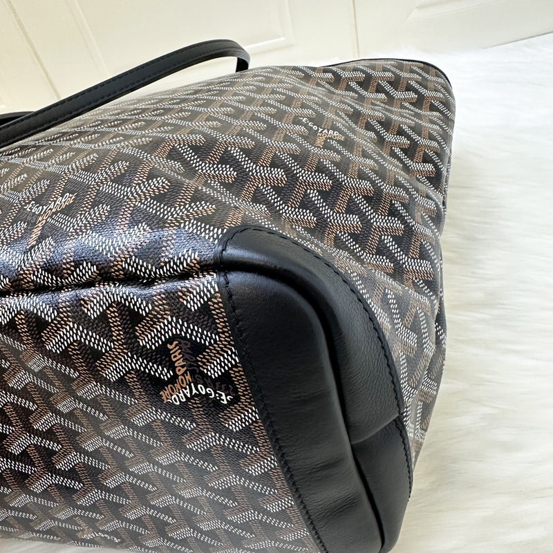 Goyard Artois MM Tote in Black Signature Goyardine Canvas