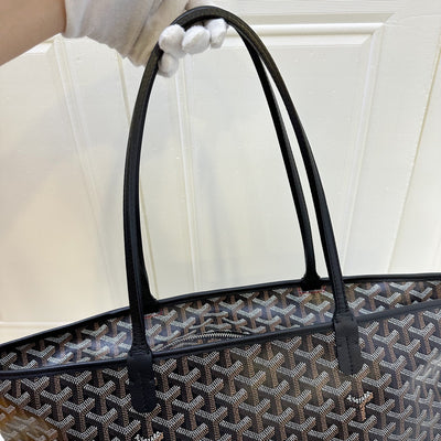 Goyard Artois MM Tote in Black Signature Goyardine Canvas