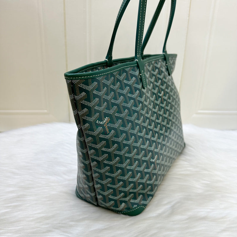 Goyard Artois PM in Green Signature Goyardine Canvas and Leather Trim