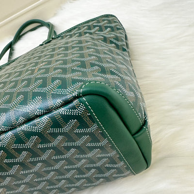 Goyard Artois PM in Green Signature Goyardine Canvas and Leather Trim