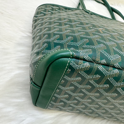 Goyard Artois PM in Green Signature Goyardine Canvas and Leather Trim