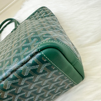 Goyard Artois PM in Green Signature Goyardine Canvas and Leather Trim