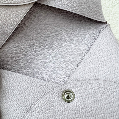 Hermes Calvi Card Holder in Mauve Pale Chevre Leather