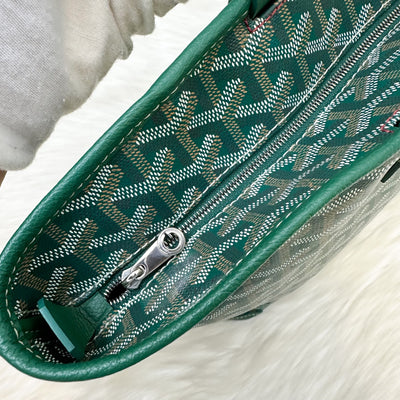 Goyard Artois PM in Green Signature Goyardine Canvas and Leather Trim