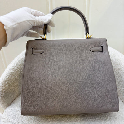 Hermes Kelly 25 in Gris Asphalte Togo Leather and GHW