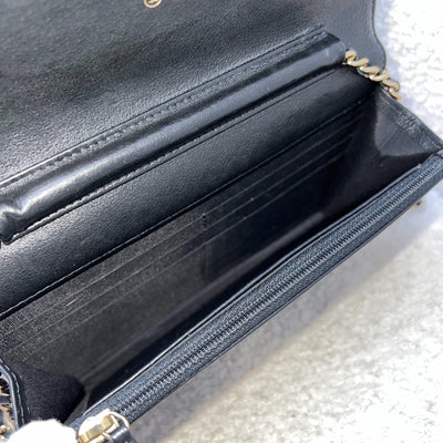 Chanel Seasonal Wallet on Chain WOC in Black Lambskin and LGHW