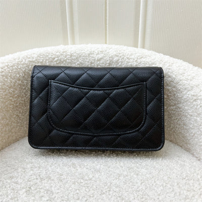 Chanel Classic Wallet on Chain WOC in Black Caviar and GHW