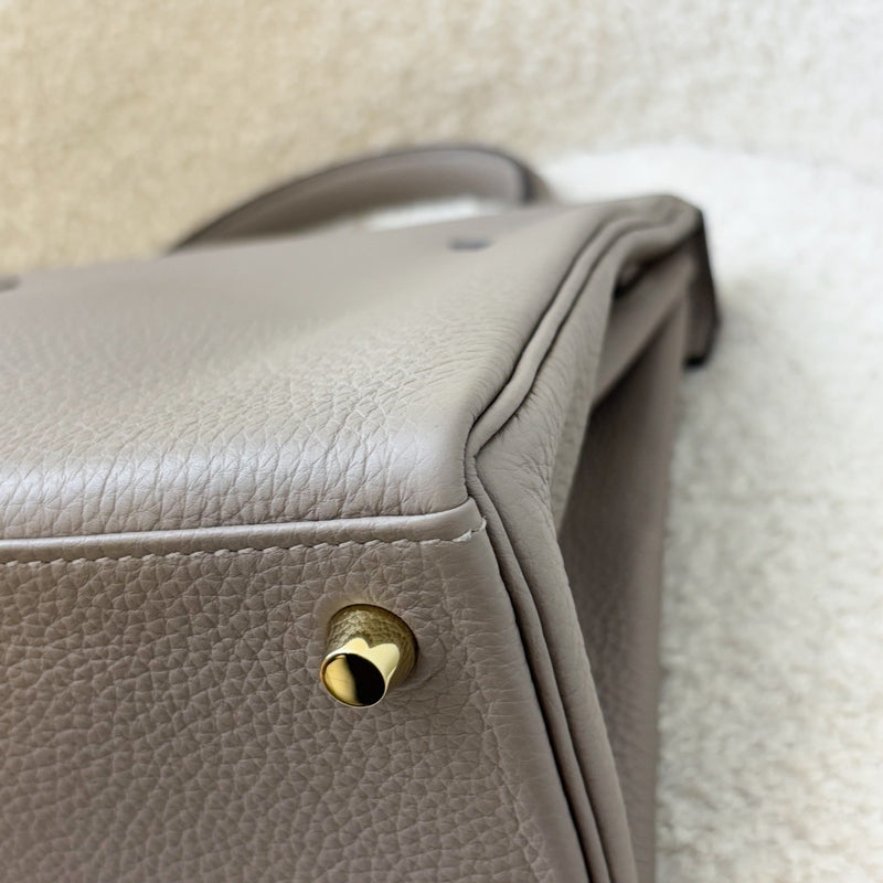 Hermes Kelly 25 in Gris Asphalte Togo Leather and GHW