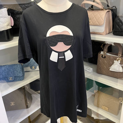 Fendi T-shirt in Black Cotton