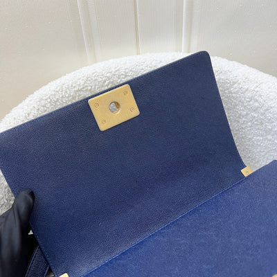 Chanel Medium 25cm Boy Flap in Midnight Blue Caviar and AGHW (Model: A67086)