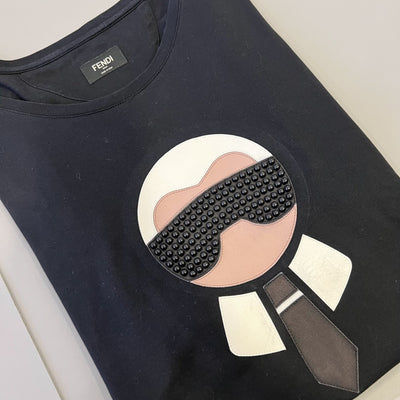 Fendi T-shirt in Black Cotton