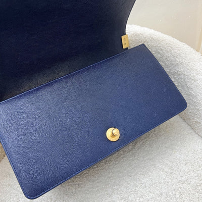 Chanel Medium 25cm Boy Flap in Midnight Blue Caviar and AGHW (Model: A67086)