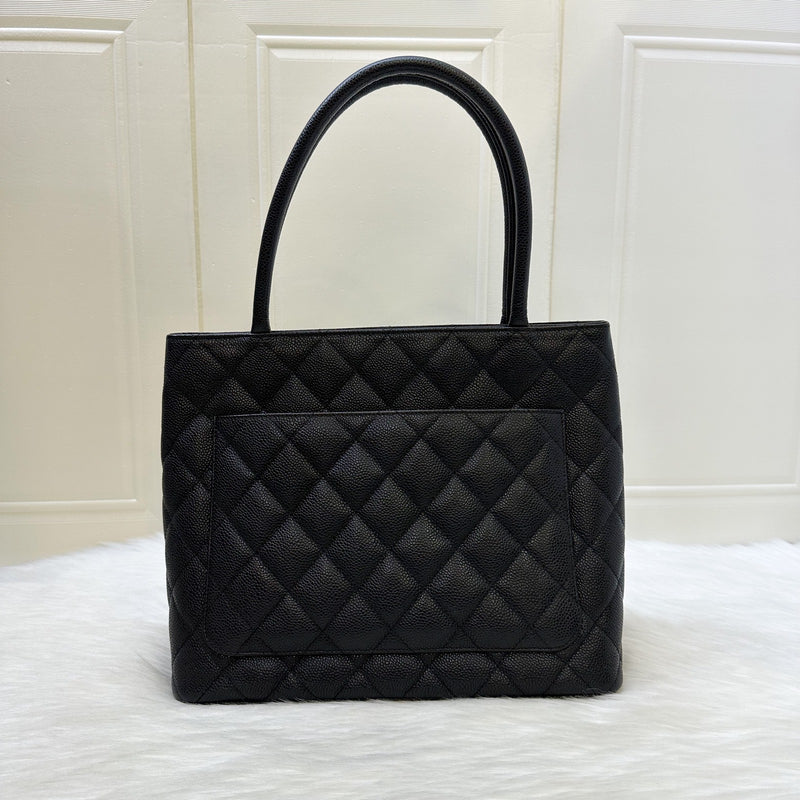 Chanel Vintage Medallion Tote in Black Caviar and SHW