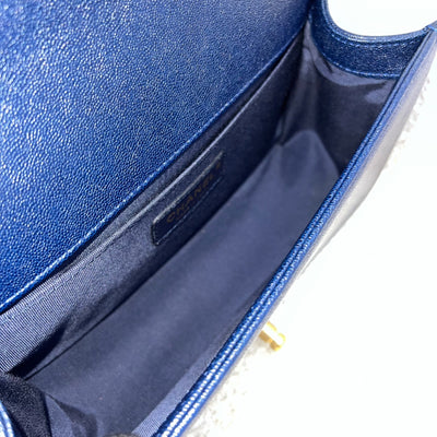 Chanel Medium 25cm Boy Flap in Midnight Blue Caviar and AGHW (Model: A67086)