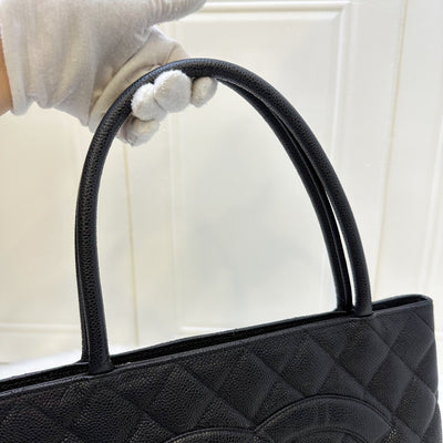 Chanel Vintage Medallion Tote in Black Caviar and SHW