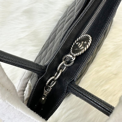 Chanel Vintage Medallion Tote in Black Caviar and SHW