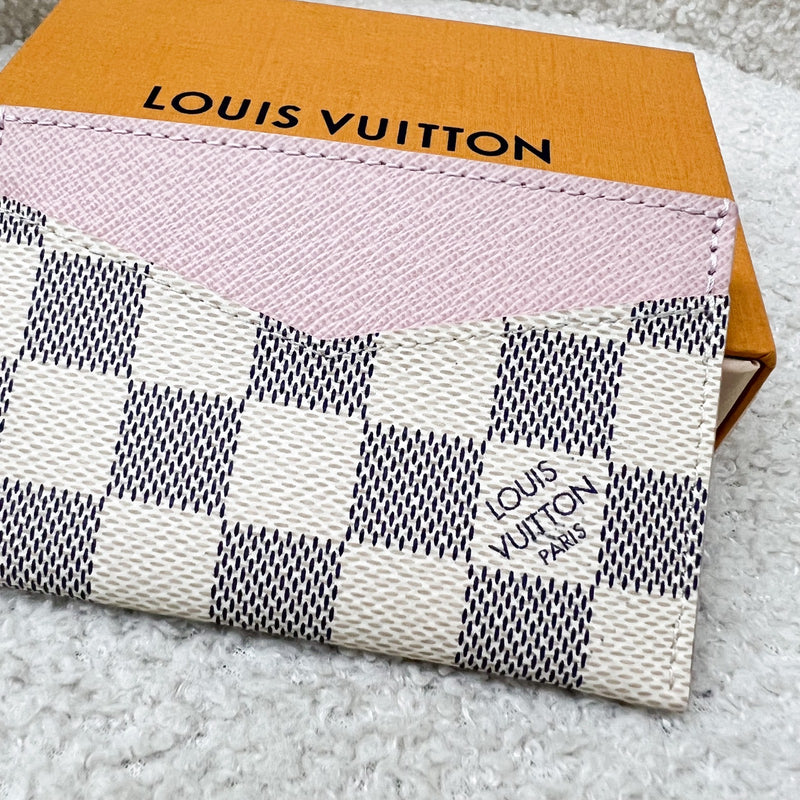 LV Daily Card Holder in Damier Azur Canvas and GHW