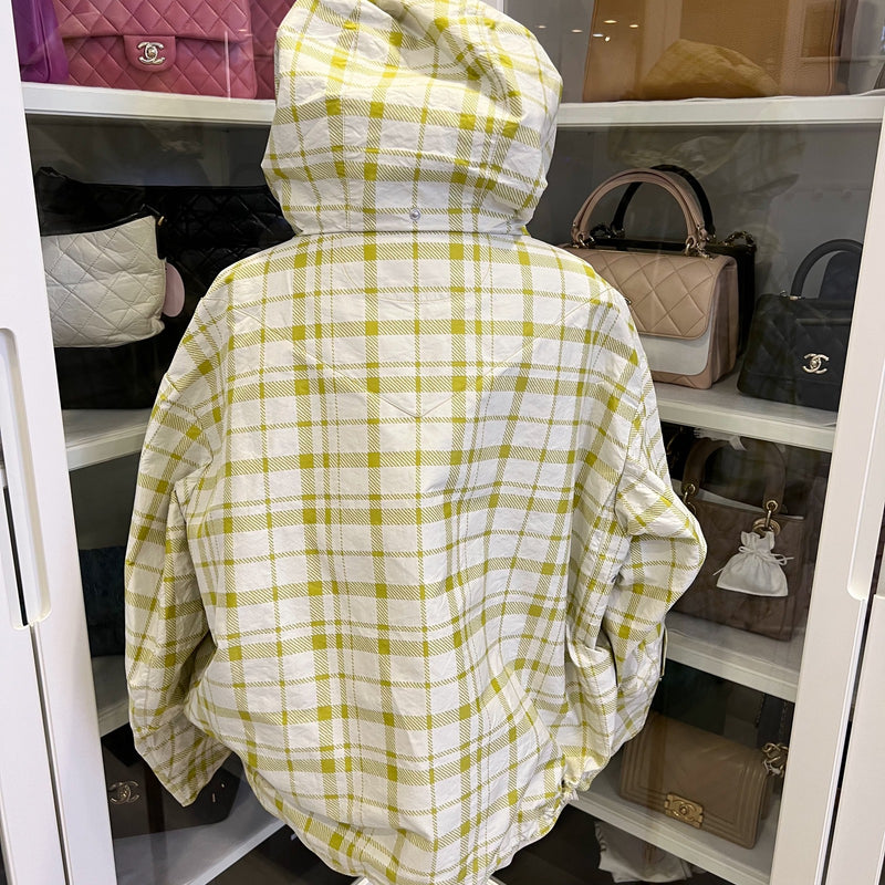 Dior Hooded Anorak Jacket in Yellow Polyester Sz XS