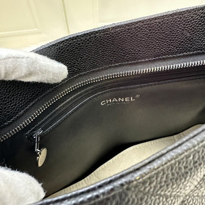 Chanel Vintage Medallion Tote in Black Caviar and SHW